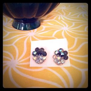 Handmade Iridescent Cluster Clip Ons